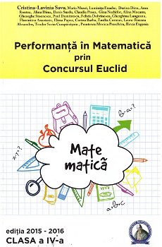 Concursul Euclid pentru clasa a 4-a, Performanta in Matematica 2015-2016