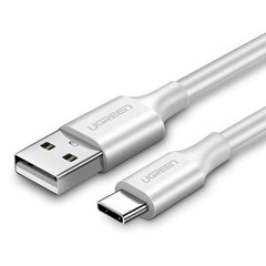 UGREEN US287, Fast Charging Data Cable pt. smartphone, USB la USB Type-C 3A, nickel plating, PVC, 2m, alb