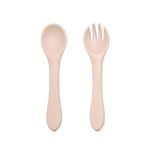 Petite&Mars Take&Match Silicone Cutlery tacâmuri Desert Sand 6 m+ 2 buc, Petite&Mars