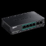 Switch 6 porturi Fast Ethernet PoE+ 60W - TRENDnet TPE-S50