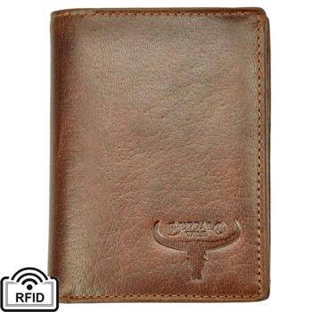 Portofel barbati din piele naturala GPB595 - cu Protectie RFID Maro