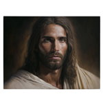 Tablou canvas portret Isus Hristos, maro, crem 1120 - Material produs:: Poster pe hartie FARA RAMA, Dimensiunea:: 80x120 cm, 