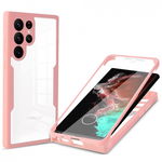 Husa pentru Samsung Galaxy S22 Ultra 5G + Folie Techsuit ColorVerse 360 Series Pink