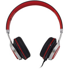 spacer Casti cu fir, Spacer , utilizare multimedia, microfon pe fir , pliabile, banda ajustabila, conectare prin Jack 3.5 mm x 2, negru cu rosu, spacer