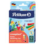 Plastilina Creaplast, 8 culori, cutie carton, Pelikan