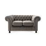 Canapea Fixa 2 locuri Chesterfield Silver