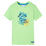 Tricou pentru copii, verde neon, 92, vidaXL