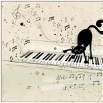 Suport pentru masa - Chat Sur Piano | Kiub, Kiub