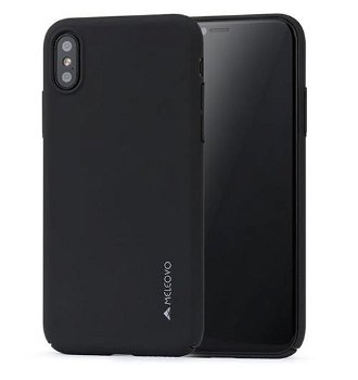 Carcasa iPhone X / XS Meleovo Metallic Slim 360 Black (culoare metalizata fina)
