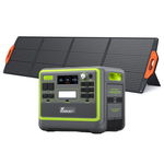 Pachet Fossibot F2400 Verde Statie electrica de incarcare portabila , LED, IP67 + Panou solar portabil Fossibot SP200 200W, Fossibot