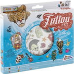 Set Creativ GR200021 cu 10 Coli Tatuaje Albastru, Grafix