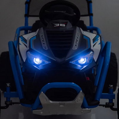 Masinuta electrica Nichiduta, Sport Speed Black, cadru metalic, acumulator 24V7Ah, doua motoare x 200w, lumini led, pornire la buton