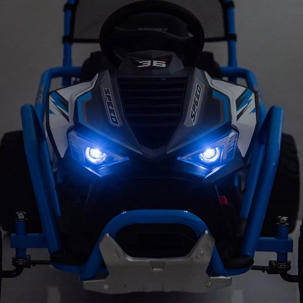 Masinuta electrica Nichiduta, Sport Speed Black, cadru metalic, acumulator 24V7Ah, doua motoare x 200w, lumini led, pornire la buton