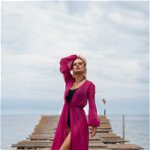 Halat lung de plaja din voal de matase pentru femei, Magazin Online Zaire.ro: Haine dama, casual, office sau elegante