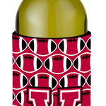 Caroline`s Treasures Scrisoarea V Fotbal Crimson și white wine bottle beverage izolator Hugger Alb, 