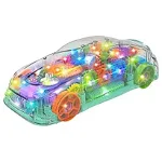 Masinuta transparenta copii-Concept Transparent Gear Light Car, Bebeking