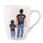 Cana de cafea tata si fiu 300ml King boy Multicolor