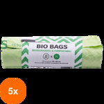 Set 5 x Saci Biodegradabili, Compostabili, Promateris, 35 L, 10 buc