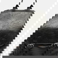 Francesca Rossi, Rucsac de piele ecologica cu maner in partea de sus, Neagra