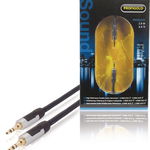 Cablu Audio Stereo Jack 3.5mm Tata - 3.5mm Tata 2.0m Negru, Profigold