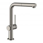 Baterie bucatarie cu dus extractibil gri periat Hansgrohe Talis M54 270 cu 1 jet 72809340