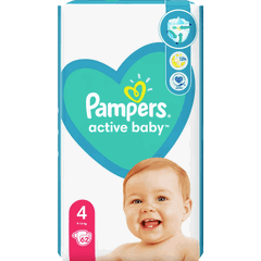 Pampers Scutece Active Baby Marimea 4, 9-14 kg, 62 buc