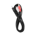 Cablu Audio Jack (3,5 mm) la 2 RCA GEMBIRD CCA-458-2.5M 2,5 m Negru, GEMBIRD