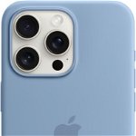 Silicone with MagSafe for iPhone 15 Pro Max - winter blue, Apple