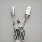 Cablu cu cap magnetic APPLE Lightning iPhone 5 iPhone 6 iPhone 7 1m argintiu, OEM