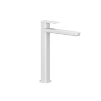 Baterie înaltă pentru lavoar Kludi, Renon 240, fără ventil, alb mat, 