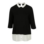 Bluza neagra cu aspect 2 in 1 - Dorothy Perkins Curve