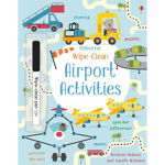 Carte educativa de activitati Wipe-clean airport activities, 3 ani+, Usborne