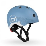 Scoot and ride - Casca de protectie pentru copii, sistem de reglare magnetic cu led, XXS-S, 45-51 cm, 1 an+, Steel Reflectorizant, Scoot Ride, SCOOT AND RIDE
