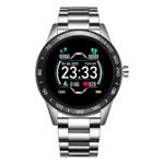 Ceas smartwatch Lige OMC compatibil Android si IOS, notificari apeluri, mesaje, Display color 1.3 inch, monitorizare ritm cardiac, tensiune arteriala, masurare pasi, calorii, argintiu, Lige
