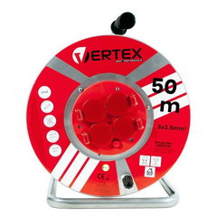 Cablu prelungitor 50 m 3x2,5 mm 3000 W IP44 Negru PB50METAL, VERTEX