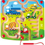 Jucarie Din Lemn - Labirint Magnetic Santier Si Numere
