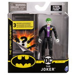 Figurina Batman, The caped crusader - Joker, cu costum negru si 3 accesorii, 10 cm