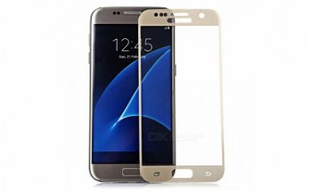 Folie sticla securizata Full Screen Samsung Galaxy S7,gold, AccesoriiGsm4All