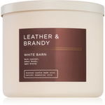 Bath & Body Works Leather & Brandy lumânare parfumată 411 g, Bath & Body Works