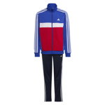 adidas Sportswear, Trening cu fermoar si model colorblock Tiberio, Rosu, Alb, Albastru, 164 CM