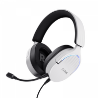 Casti Trust GXT 490P Fayzo cu fir, alb