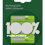 Set acumulatori AA NIMH 2300mAh R6 Peakpower 4buc blister, Peakpower