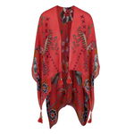 Poncho rosu Desigual White Bird