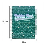 Caiet cu spirala si separatoare Pukka Pads Project Book Glee 200 pag matematica A4 verde, Pukka Pad