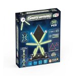 Supermag Set constructie magnetic 30 piese - Supermag Projects Glow SPM0657, Supermag