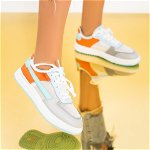 Pantofi Sport, culoare Multicolor, material Piele ecologica, Plasa - cod: P7256, ABC