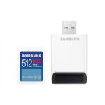 Card de Memorie Samsung SDXC PRO Plus MB-SD512SB WW 512GB, Class 10, UHS-I U3, V30 + Adaptor USB