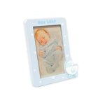 Rama foto New Baby, cadru din lemn, format 10x15, pentru birou, albastru pastel, Procart