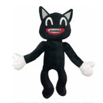 Jucărie pluș tip Black Cartoon Cat 30cm, +3ani.