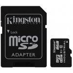 Card de memorie Industrial 8GB MicroSDHC Clasa 10 + Adaptor SD, Kingston